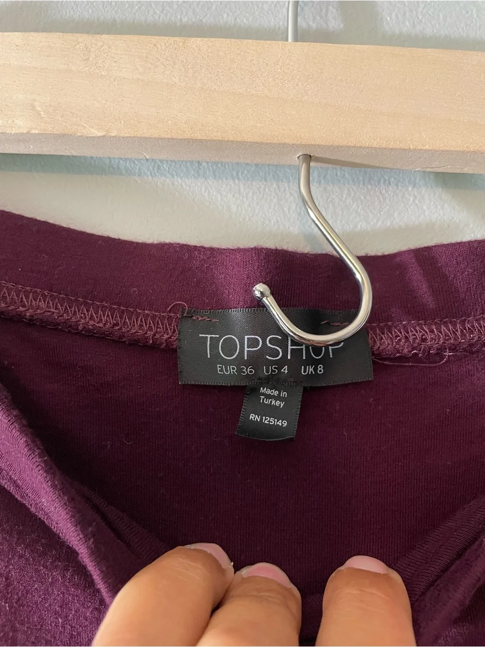 Topshop Burgundy Maxi Skirt